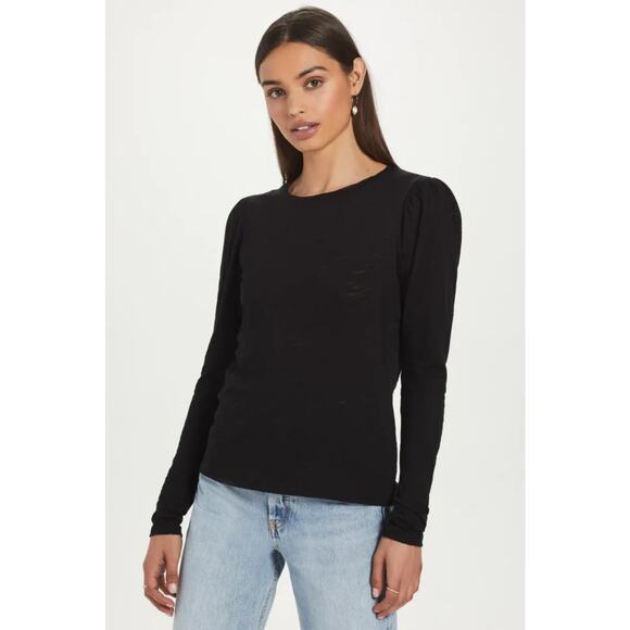 Goldie LONG SLEEVE PUFF SHOULDER T-Shirt - Picture 1 of 4